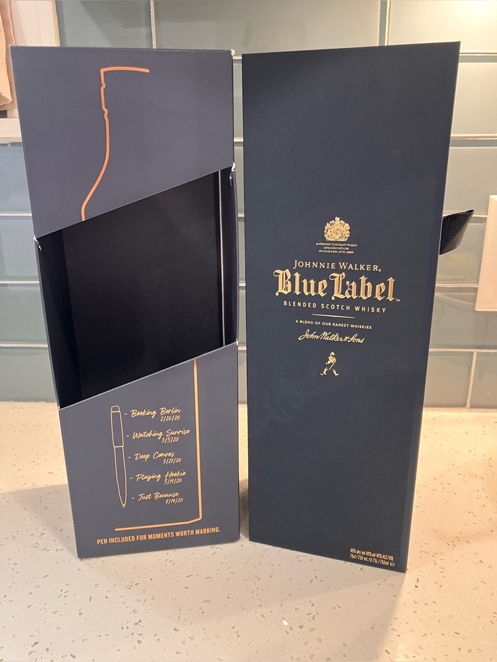 Johnny Walker Blue Label box only